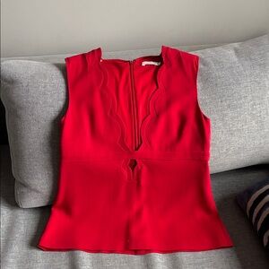 A.L.C. Vibrant Red Sleeveless Blouse